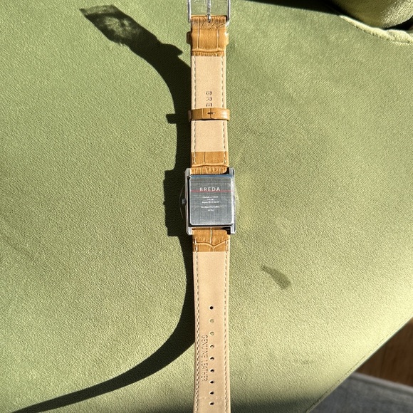 Breda Green Dial Watch with Brown Leather Strap - Picture 3 of 5